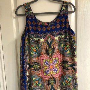 patterned silky dress